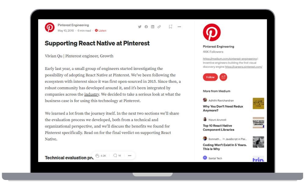 Supporting React Native at Pinterest