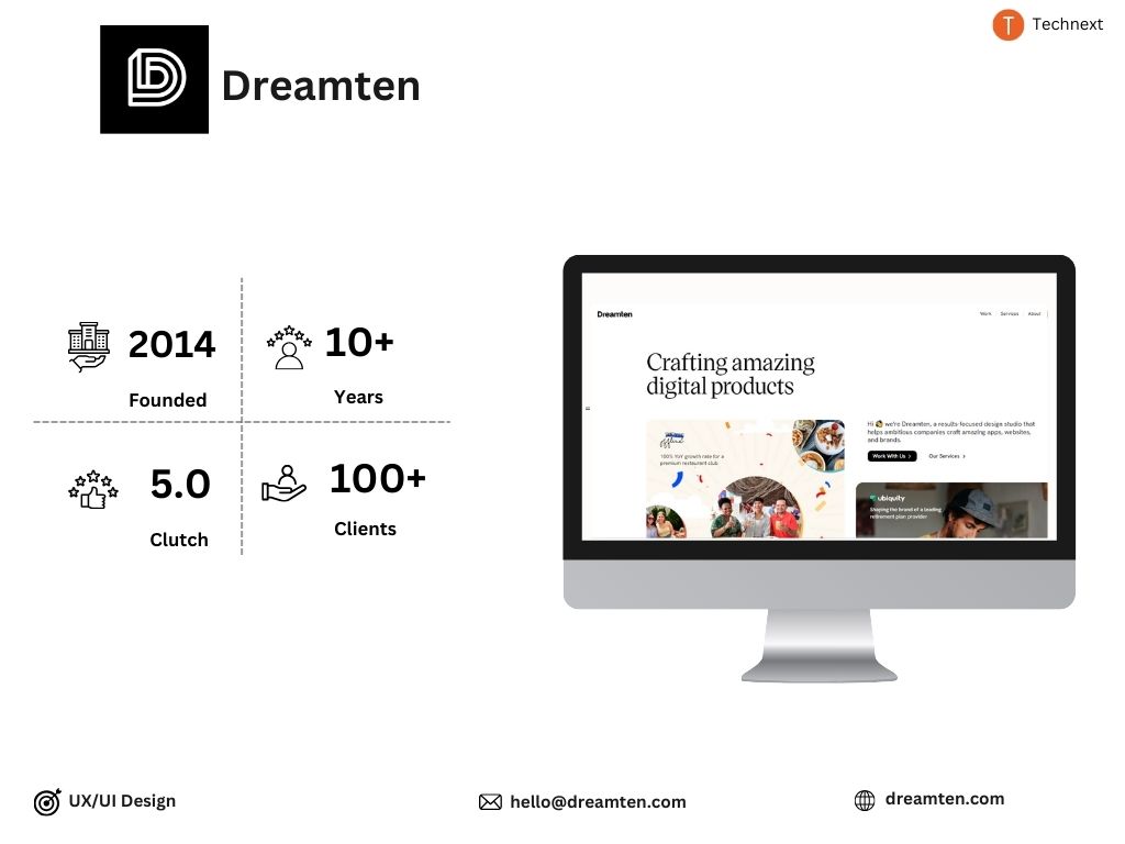 Dreamten UI/UX Development Companies

