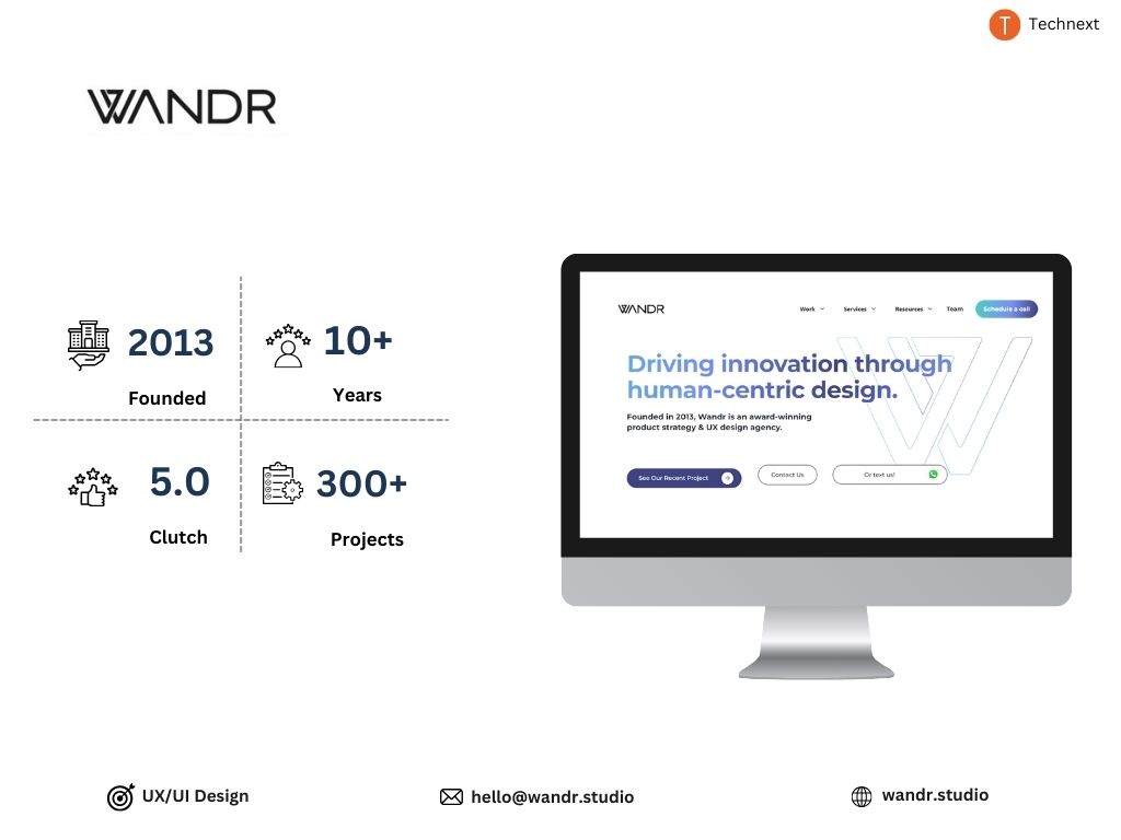 Wandr Top UI/UX Design Firms
