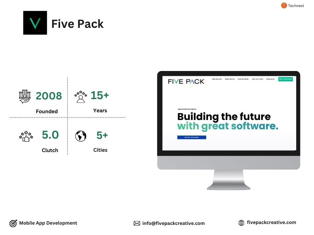 Five Pack, a top React Native app development company