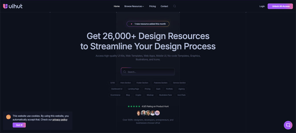 UIHUT is a design asset marketplace in sylhet
