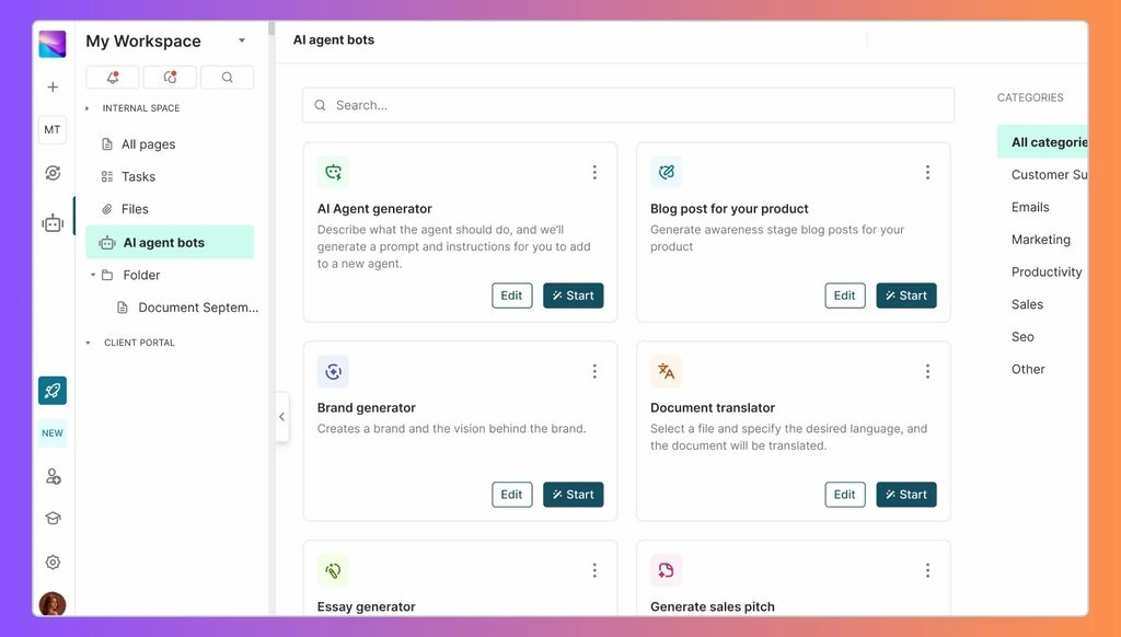 Fusebase dashboard