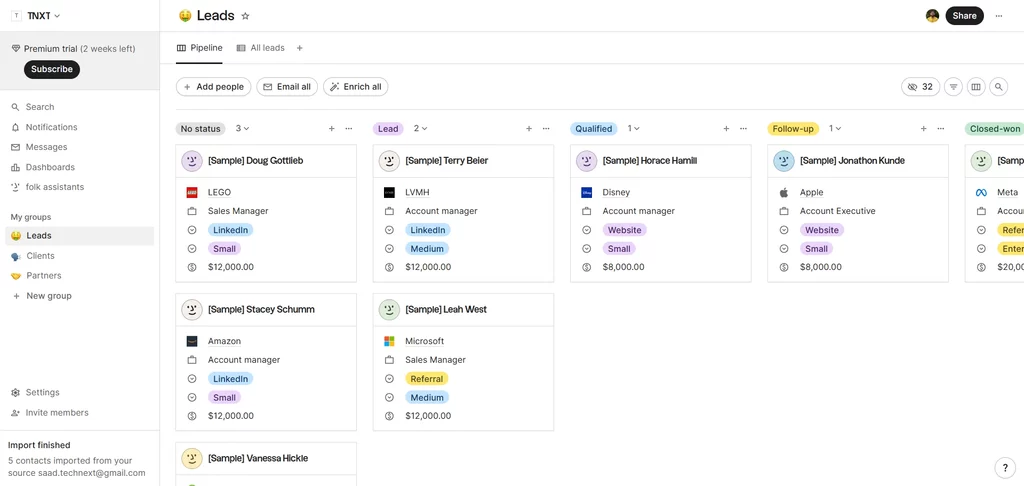 FolkCRM - CRM for Startups in 2026